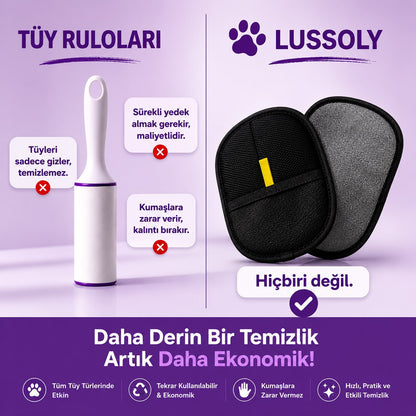 Lussoly Evcil Hayvan Tüy Toplama Eldiveni – Kedi & Köpek Tüy Temizleme Eldiveni